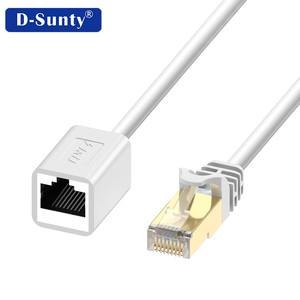 Câble réseau Ethernet 0.3m RJ45 mâle femelle blindé Ethernet <span class=keywords><strong>Rj</strong></span> <span class=keywords><strong>45</strong></span> Connecteur Vis Montage sur panneau Câble d'extension Communication - Product Image 5