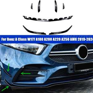 Cubierta Adhesiva para el Divisor Inferior del Parachoques Delantero Lateral para Mercedes-Benz Clase A W177 A180 A200 A220 A250 para AMG 2019 2020 2021+ - Product Image 1