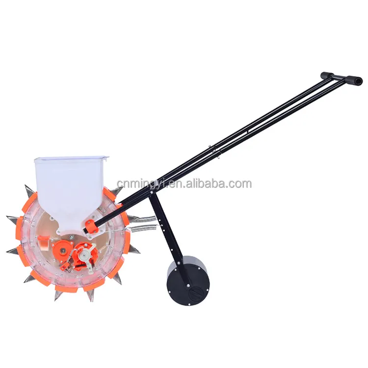 Direct factory price mini seeder rotary drum small seeds corn wheat peanuts rotary disc hand push seeder