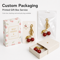 Porte-clés pendentif cerise en cristal tendance pour femme, accessoire de luxe pour sac et clés de voiture, bijou cadeau, vente en gros