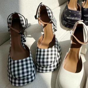 Chaussures Mary <span class=keywords><strong>Jane</strong></span> à talon épais rétro, nouvelle collection printemps, bout carré peu profond, pour filles - Product Image 2