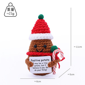 Muñeco de Ganchillo Hecho a Mano, Regalo Creativo de Navidad, Energía Positiva, Tortuga Patata, Muñeco de Hilo con Corazón, Producto Terminado - Product Image 3