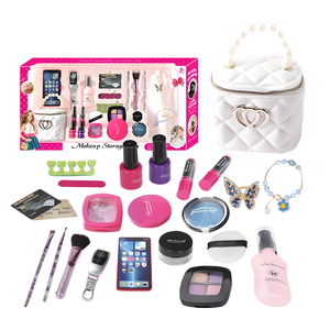 Sac pour enfants, mignon bébé rose petit téléphone portable cosmétique rouges à lèvres princesse jouer argent bijoux porte-monnaie <span class=keywords><strong>maquillage</strong></span> jouets pour filles - Product Image 1