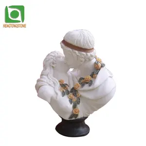 Beautiful Marble Kissing Bust Sculpture Marble Bust