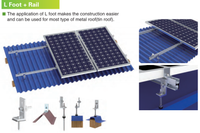 9 Supports de montage de panneau solaire en aluminium Pv Sunsolar pour toit de panneau solaire et support de montage solaire