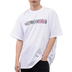 Xinglan 3D Silk-screen Printing Men's Plus Size T-Shirt 100% Cotton Heavyweight Luxury Drop Shoulder Casual Print Style T-Shir