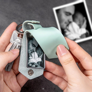 Cadeau pour la fête des mères et des pères, cadre photo miniature <span class=keywords><strong>personnalisé</strong></span>, <span class=keywords><strong>porte</strong></span>-<span class=keywords><strong>clés</strong></span> en cuir avec photo personnalisée - Product Image 4
