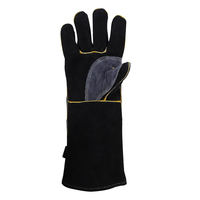 Gants de travail de sécurité pour la construction Mitaines de four en cuir résistant à la chaleur et au feu et maniques pour gril, four, poêle et barbecue Mig Welder