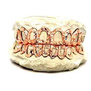 <span class=keywords><strong>Grillz</strong></span> personnalisé en argent plaqué S925 et or massif 10K, serti de diamants taille brillant, effet gouttelettes, pour dents, cadeau de fête, bijoux de corps - Product Image 4