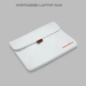 Custom Tablet 13 14 Inch Laptop Sleeve Office Business Lightweight Eco-friendly Tyvek Paper Laptop Bag