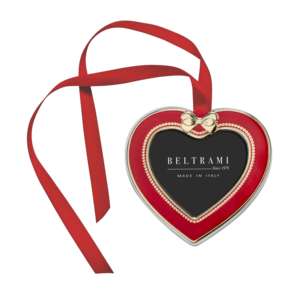 Marco de Fotos Beltrami Corazón 2x2 Rojo Chapado en Oro Decoración de Boda - Product Image 1