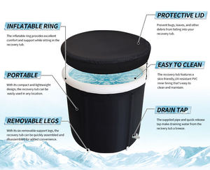 Baignoire à glace gonflable portable pliable en PVC <span class=keywords><strong>de</strong></span> haute qualité <span class=keywords><strong>Bain</strong></span> froid avec impression <span class=keywords><strong>de</strong></span> logo personnalisée Couverture incluse - Product Image 4
