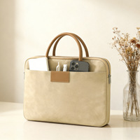 Sacoche pour ordinateur portable en PU de qualité supérieure, mallette de transport pour hommes et femmes, pour ordinateurs portables de 13,3 et 14 pouces, design respirant, vente en gros OEM ODM