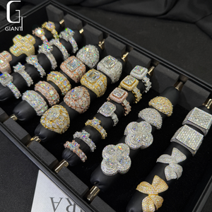 Anelli Moissanite Iced Out VVS1 HipHop Scintillanti con Certificato GRA in Argento Sterling 925 da Uomo - Disponibili Subito - Offerta Imperdibile - Product Image 2