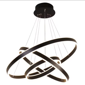 Zeal Lighting Round Geometric LED Pendant <b>Light</b> Designer Hotel Metal Chandelier for <b>Kitchen</b> Dining for Home or Office - Product Image 1