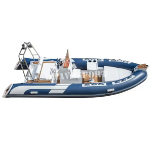 Cổ điển Đấu Thầu 4.8m 16 feet sâu-v hull sợi thủy tinh cứng nhắc Inflatable thuyền hypalon Rib 480 với thuyền Bìa - Product Image 4