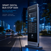 Affichage numérique intelligent pour arrêt de bus extérieur, écran LCD d'information de transit électronique, publicité, OEM, ODM, personnalisé