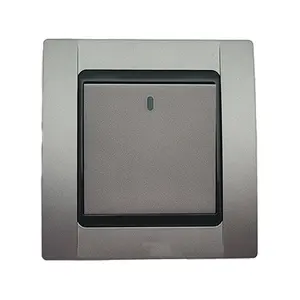 VNX 1G1/2W 10A Silver Color with Black Edge Wall Switch Special Design High Quality Switch for Home