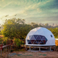 Domo Geodésico de PVC de Lujo para Hotel, Carpa Domo Blanca de Alta Calidad, Casa Domo para Exposiciones al Aire Libre, Prefabricada, 7m 8m, Glamping Resort