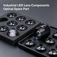 Lentille LED à Faisceau Étroit de Précision, Composant Optique en Verre pour Projecteur de 3 à 10 Degrés, pour Sécurité et Éclairage Longue Portée, Boîtier PC