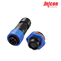 Connecteur circulaire étanche M16 à 5 broches mâle et femelle, 8A 125V IP67, montage sur site, prise à verrouillage rapide