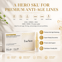 Sérum Ampoule ExoAion Ginseng Exosome pour Cliniques Esthétiques, Raffermissant & Améliorant l'Élasticité de la Peau, Anti-Âge, Réduction des Rides, OEM/ODM