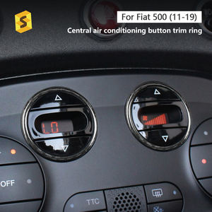 Anillo embellecedor de botón de aire acondicionado central para <span class=keywords><strong>Fiat</strong></span> <span class=keywords><strong>500</strong></span> (2011-2019), decoración de interiores - Product Image 3