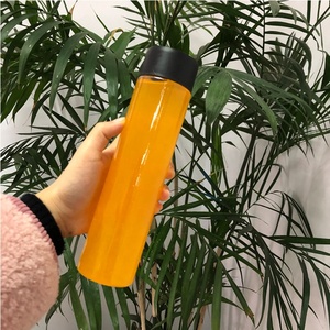 Bouteille d'eau en plastique <span class=keywords><strong>PET</strong></span> réutilisable de 400ml/500ml avec couvercles noirs pour l'artisanat sensoriel ou l'emballage à usage industriel - Product Image 2
