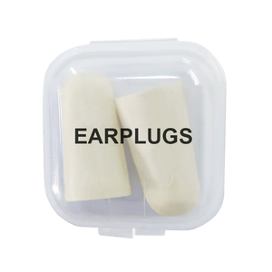 Tapones para los oídos personalizados Tapones para los oídos de espuma en forma de campana roja con estuche - Product Image 1