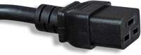 Cable de Alimentación Industrial para Minería de 30 cm SJT 12AWG, Cable Calefactor de Cobre y PVC, Enchufe C19 a C20, Tipo PDU SF300-SF301