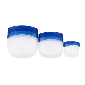 Custom 7g 50g 100g Empty Skin Care Plastic Packaging Vaselin Cream Jars Cosmetic Containers with Flip Top Cap