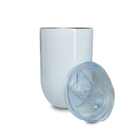 Entrepôt USA Stocké Blanc 12 oz Droite Sublimation Blancs Gobelet à Vin en Acier Inoxydable