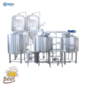 Thép không gỉ Micro Nhà máy bia 500l/1000L/1500L công nghiệp bia thiết bị sản xuất bia PLC tàu Áp lực bơm cho nhà máy bia thủ công - Product Image 1