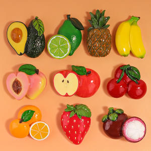 Autocollant magnétique créatif pour réfrigérateur, vente en gros d'aimants 3D pour fruits, aimant pour réfrigérateur pomme banane fraise cerise - Product Image 5