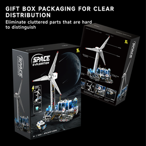空间站前沿WTGS风力涡轮机电池驱动杆齿轮联动教育益智玩具积木包斯坦套装 - Product Image 6