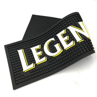Tapis de bar en silicone caoutchouté imperméable, accessoires de fête pour bar à domicile, bière, whisky, cocktail, cadeaux publicitaires, designs personnalisés