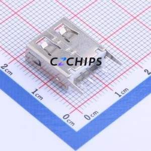 U-A-24DD-W-8 USB Connector Through hole Component (THT) Connector Type-A USB 2.0 Female Through Hole - Product Image 2