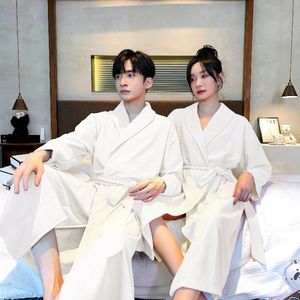 Hot Spring and Autumn Thin Women's Thermal Soft Crocheted <strong>Waffle</strong> <strong>Robe</strong> Long Sleeve Dressing Gown Bathrobe - Product Image 1