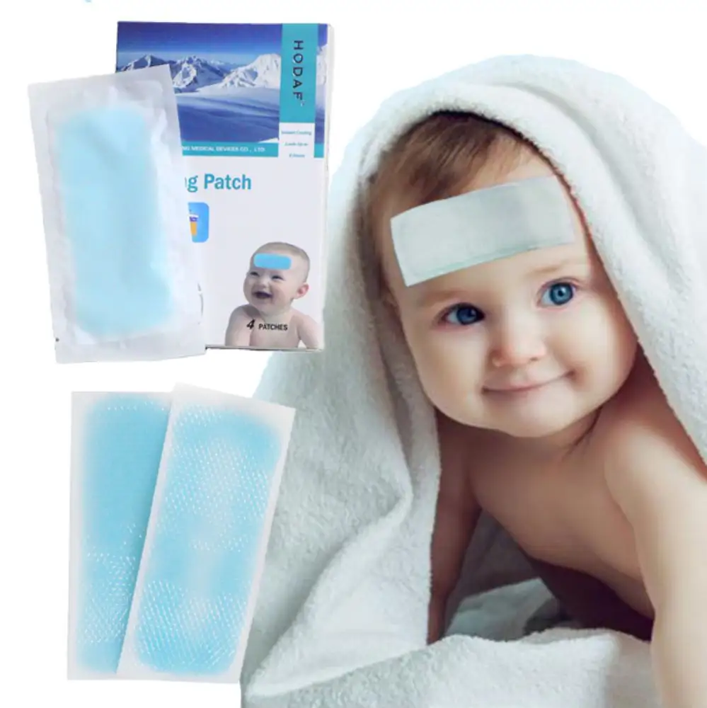 Producto popular Productos más vendidos 2024 bebés adultos reductor de fiebre almohadilla de hoja fresca parche de gel de refrigeración