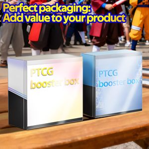 Boîte de rangement pour boosters de cartes à collectionner, protection UV, logo personnalisé OEM, robuste, transparente, PVC 0,5 mm, sans acide, pour cartes de jeu PKMN. - Product Image 6