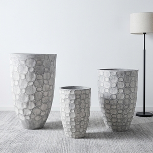 Grand pot de fleurs moderne, écologique, léger et durable, <span class=keywords><strong>pour</strong></span> usage intérieur/extérieur, options de pose au sol ou suspendu, en fibre de verre et argile, <span class=keywords><strong>pour</strong></span> jardinage manuel - Product Image 3