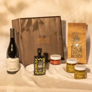 Ventuno Puglia Experience Box - Cofanetto Regalo Alimentare Regionale Italiano di Lusso in Legno Fatto a Mano a Tema - Product Image 1