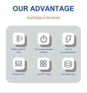 Báscula de cocina precisa de acero inoxidable, calculadora de calorías de nutrición Bluetooth, balanza de pesaje Digital, báscula de alimentos - Product Image 5