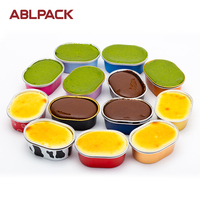 ABLPACK kemasan makanan cepat mangkuk panggang sekali pakai 68ml wadah Foil Aluminium ukuran kecil untuk kue roti Jam
