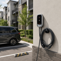 Nouvelle borne de recharge intelligente pour véhicules électriques, commande par application, carte RFID, WiFi, écran LCD, Type 2 Type 1 OCPP 1.6J pour usage commercial et domestique