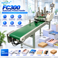 Convoyeur à friction électrique FC300 - Machine d'alimentation automatique de cartes pour étiquettes suspendues, enveloppes, coupons, cartons/emballages en papier