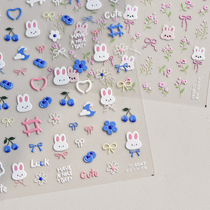 Nueva llegada al por mayor pegatina para <span class=keywords><strong>uñas</strong></span> 5d pegatina en relieve dibujos animados encantador <span class=keywords><strong>Panda</strong></span> oso conejito pegatinas para <span class=keywords><strong>uñas</strong></span> - Product Image 3