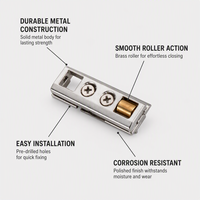 Accessoire de quincaillerie pour portes et fenêtres, construction métallique durable, pièce de montage polyvalente pour système de verrouillage et installation de cadre