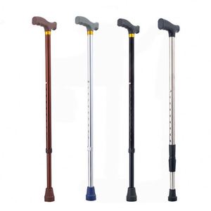 Canne de marche légère à hauteur réglable pour personnes âgées ; Bâton de randonnée en alliage d'aluminium avec poignée antidérapante en acier inoxydable - Product Image 1