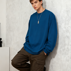 เสื้อยืดแขนยาวพิมพ์ลายโลโก้สีดำ แบบกำหนดเอง ผ้าคอตตอนหวีคุณภาพสูง 100% น้ำหนัก 285 แกรม รุ่น TKAN520 เสื้อยืดแขนยาวสำหรับทุกเพศ - Product Image 3